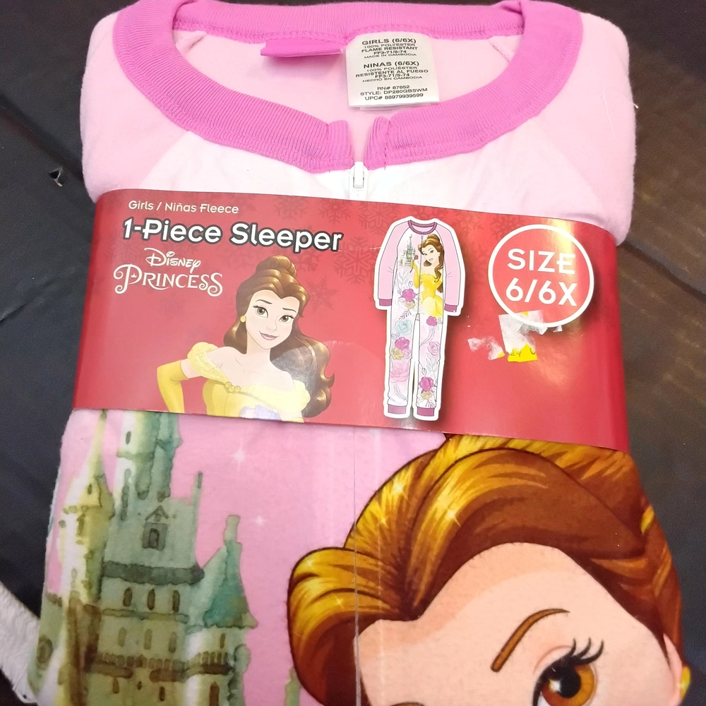 Disney Princess Pink Fleece 1 piece sleeper